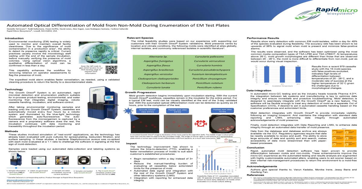 Poster: Automated Optical Differentiation of Mold from Non-Mold During Enumeration of EM Test Plates