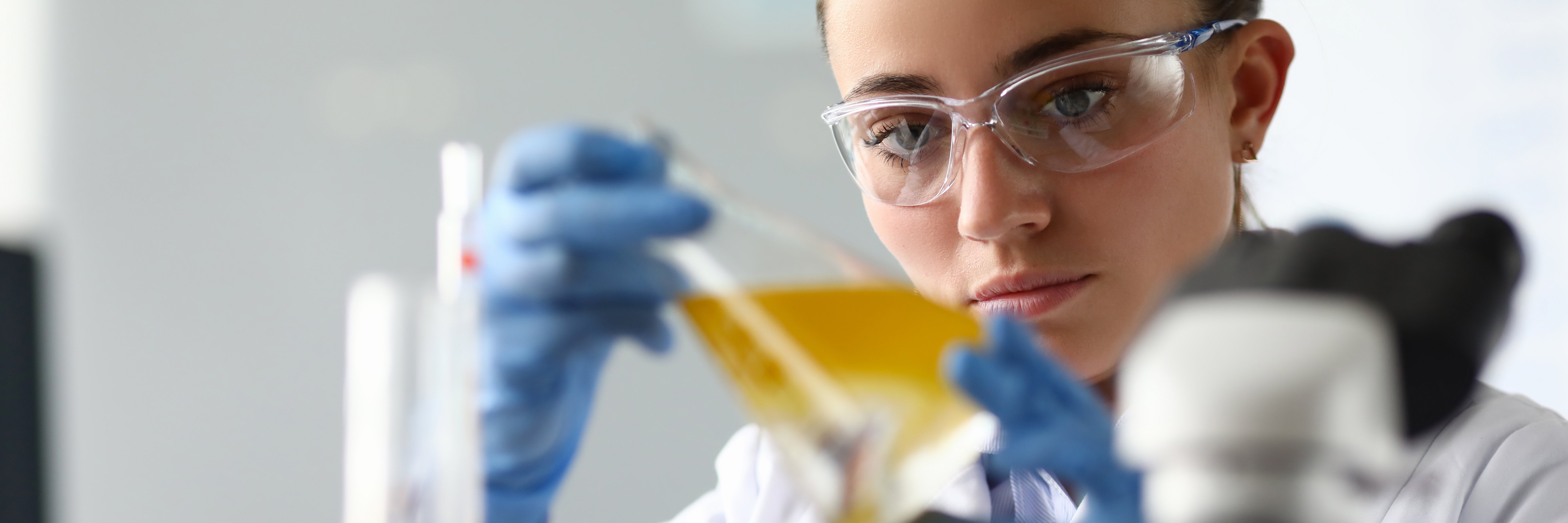 Examination of sterility test flask for turbidity